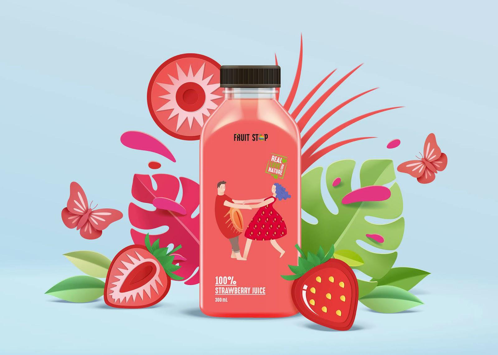 果汁手绘包装设计 果汁包装设计公司哪家强 西安果汁包装设计公司 第7张